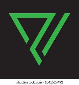 Letter PV logo icon flat and vector design template
