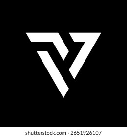Letter PV or VP creative triangle monogram logo