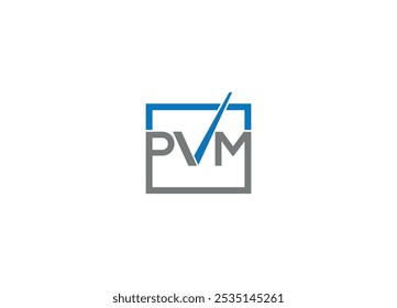 letter PVM logo design Initial vector Custom brand logo template