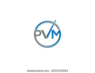 letter PVM logo design Initial vector Custom brand logo template