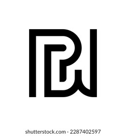 Letter PW creative monogram logo