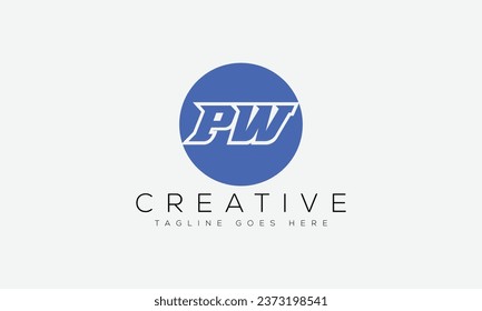 Letter PW logo design template vector illustration