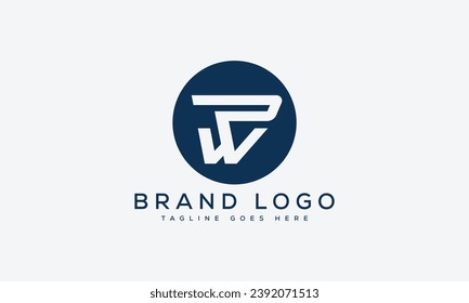 letter PW logo design vector template design for brand.