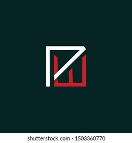 Letter PW Outline Creative Business Logo