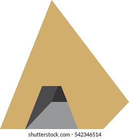 letter a pyramid logo