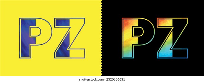 Letter PZ logo design vector template. Creative modern luxurious logotype for corporate business identity