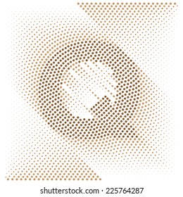 Letter Q - Abstract dotted optical illusion alphabet 