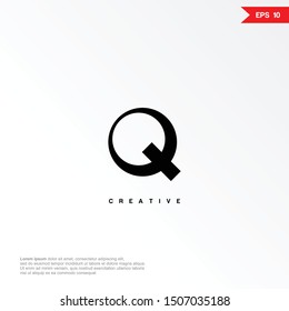 Letter Q abstract logo design template. Universal vector icon. Modern logotype symbol.