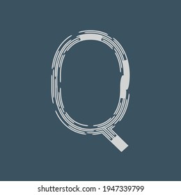 Letter Q abstract simple icon logo