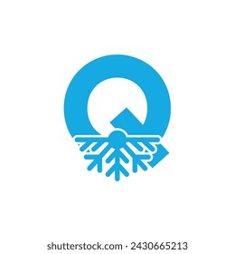 Letter Q Air Conditioner logo Design Vector Icon Graphic Emblem Illustration