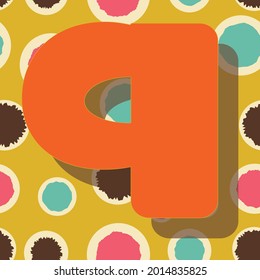 Letter q from the alphabet vector seamless repeat