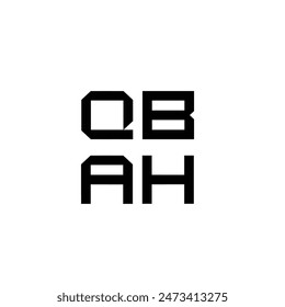 letter Q B A H Square logo icon vector template.eps