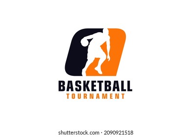 Letter Q with Basketball Logo Design. Vector Design Template Elements for Sport Team or Corporate.