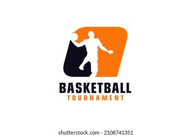 Letter Q with Basketball Logo Design. Vector Design Template Elements for Sport Team or Corporate.