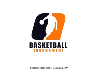 Letter Q with Basketball Logo Design. Vector Design Template Elements for Sport Team or Corporate.