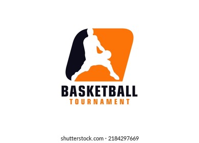 Letter Q with Basketball Logo Design. Vector Design Template Elements for Sport Team or Corporate.