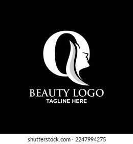 Letter Q Beauty Face Logo Design Template Inspiration, Vector Illustration.