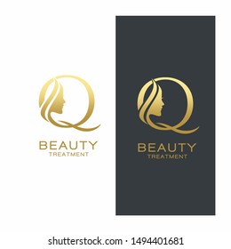 Letter Q Beauty Logo Vector Template