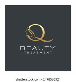 Letter Q Beauty Logo Vector Icon