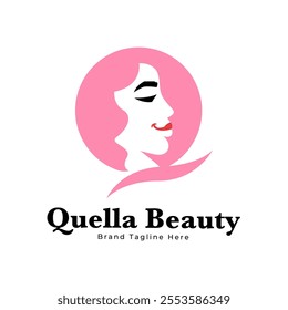 Letter Q Beauty Woman Face Logo,for salon, spa, cosmetic, fashion, makeup, boutique and beauty clinic business