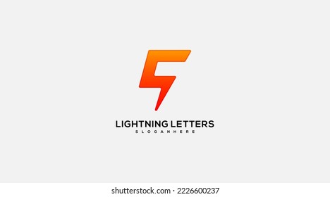 Letter Q Bolt lightning electric logo design vector template