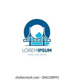 Letter Q Bridge Logo Design Vector Icon Graphic Emblem Illustration