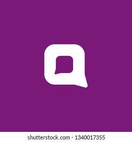 Letter Q Bubble Chat Logo Design Idea