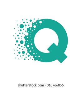 Letter Q Bubbles Vector