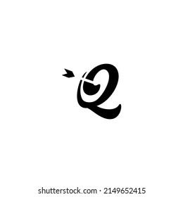 Letter Q bullseye logo design vector