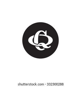 letter Q and C monogram circle logo