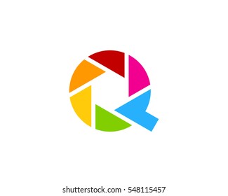 Letter Q Camera Logo Design Element