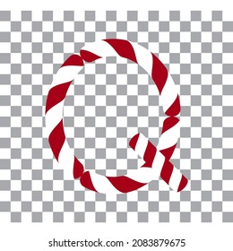 Letter Q Candy Cane Letter Design