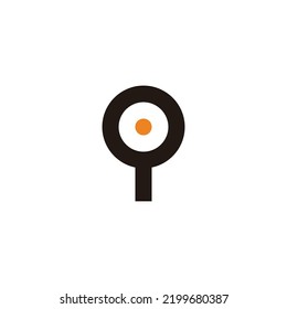 Letter Q candy, geometric symbol simple logo vector