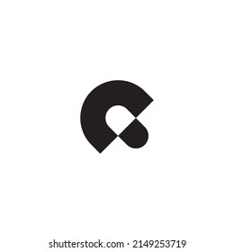 Letter Q capsule simple symbol logo vector