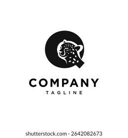 Letter Q Cheetah Logo Icon Vector