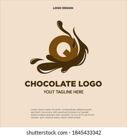 Letter Q Chocolate logo template design in Vector illustration