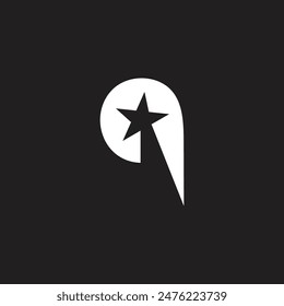 letter q circle abstract star simple logo vector 