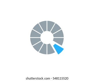 Letter Q Circle Cut Logo Design Element