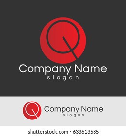 Letter Q circle Logo Design template
