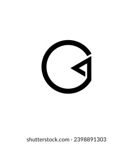 Letter q circle, triangle geometric symbol simple logo vector
