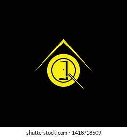 Letter Q Clean and Minimal Initial Based Logo Design. Real estate business logo icon
