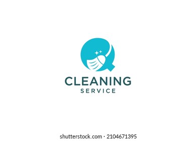 Letter Q for cleaning clean service Maintenance for car detailing, homes logo icon vector.