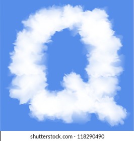 Letter Q  cloud shape