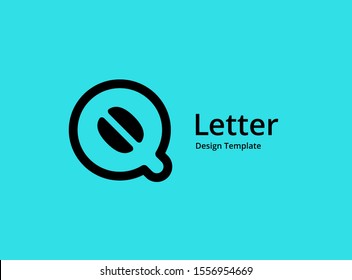 Letter Q cofee logo icon design template elements