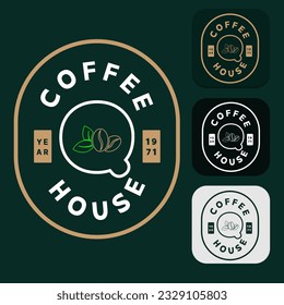 Letter Q Coffee Bean With Leaf In Classic Style.