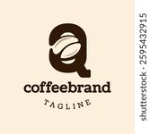Letter Q Coffee Bean Logo Design