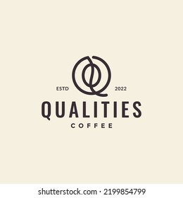 letter Q with coffee bean logo design