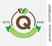 Letter Q Coffee Logo Design, Coffee Shop Logo. Coffee Beans Symbol
