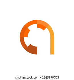 letter q colored orange