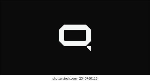 Concepto de carta Q, concepto de logotipo de tipografía, logotipo de monograma y logotipo de la letra inicial, moderno y sencillo